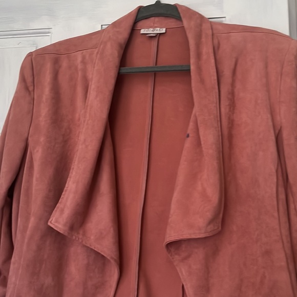 Salmon colored ultra suede jacket - Picture 3 of 4